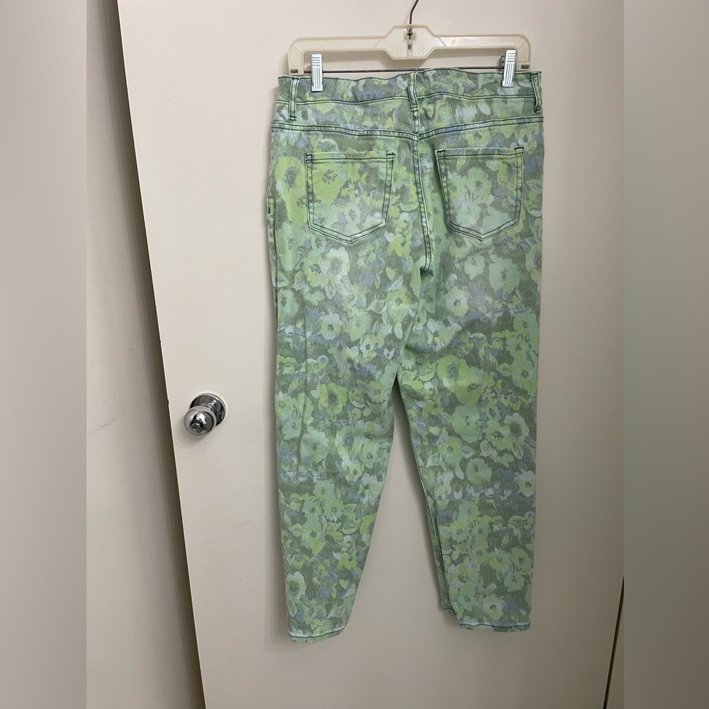 LOGO Lori Goldstein cropped floral print jeans - Picture 2 of 7
